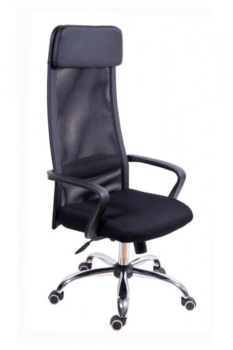 Компьютерное кресло МГ-17 сетка (черная/хром)