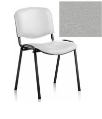 Стул для посетителей ИЗО черный каркас кожзам V28 св. серый WIN