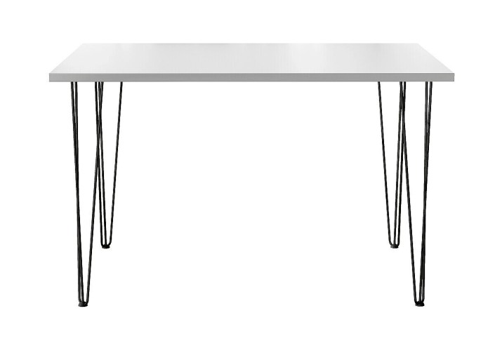 Стол для кафе Крис 120х75 ЛДСП белый\опоры черные