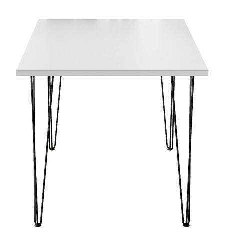 Стол для кафе Крис 120х75 ЛДСП белый\опоры черные