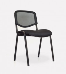 Стул посетителя ИЗО NET (черный, спинка сетка OH/5, сиденье ткань черная C-11)