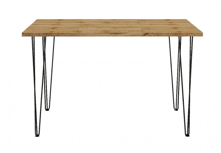 Стол для кафе Крис 120х75 ЛДСП дуб\опоры черные