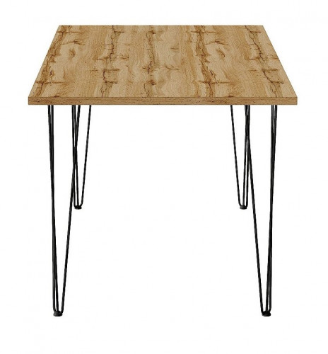 Стол для кафе Крис 120х75 ЛДСП дуб\опоры черные