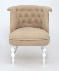 Кресло Бархат (эмаль белая / RS3 - бежевый)