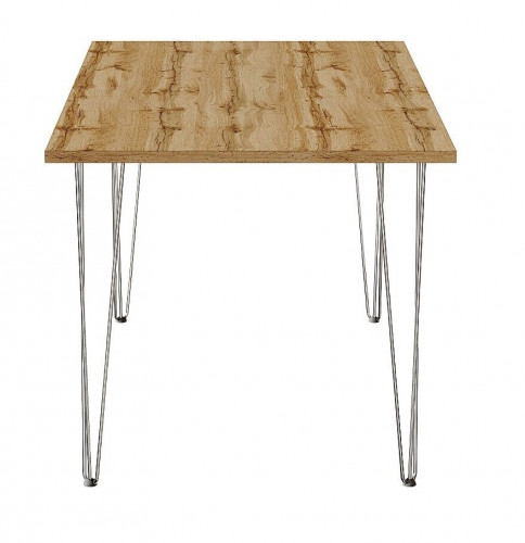 Стол для кафе Крис 120х75 ЛДСП дуб\опоры хром