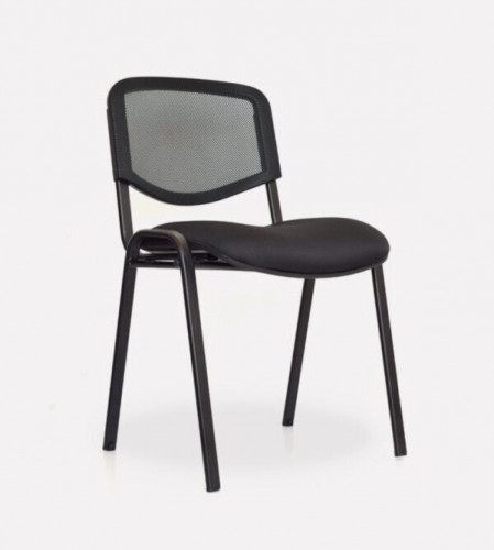 Стул посетителя ИЗО NET (черный, спинка сетка OH/5, сиденье кожзам черный V14)
