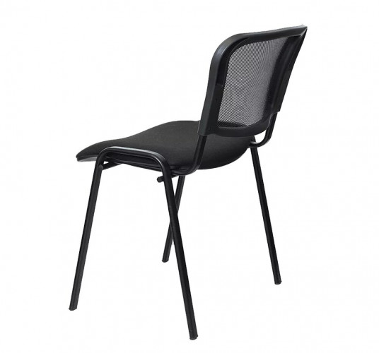 Стул посетителя ИЗО NET (черный, спинка сетка OH/5, сиденье кожзам черный V14)