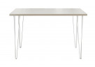 Стол для кафе Крис 120х75 ЛДСП беж\опоры белые
