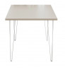 Стол для кафе Крис 120х75 ЛДСП беж\опоры белые