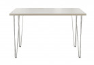Стол для кафе Крис 120х75 ЛДСП беж\опоры хром