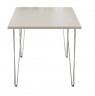 Стол для кафе Крис 120х75 ЛДСП беж\опоры хром