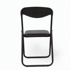 Стул для посетителей складной Jack Black черный каркас кожзам V14 черный
