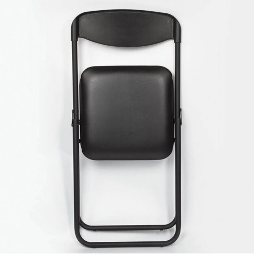 Стул для посетителей складной Jack Black черный каркас кожзам V14 черный
