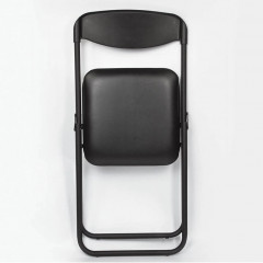 Стул для посетителей складной Jack Black черный каркас кожзам V14 черный