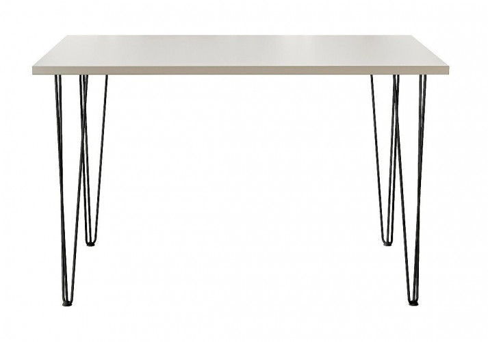 Стол для кафе Крис 120х75 ЛДСП беж\опоры черные