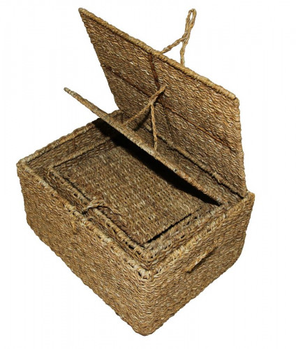 Комплект из 3х плетеных корзин BDI-05 (Джут)