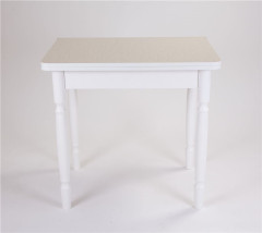 Стол обеденный ЛС-831 (Лен 1312/ ноги Белые точеные)