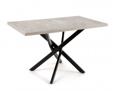 Стол прямоугольный "Шип-32" ноги черные (пластик Эфес лайт 1472/ЛДСП 32 мм/кромка серый)