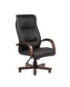 Кресло руководителя Амбассадор нат кожа черная/дерево МБ ИМ