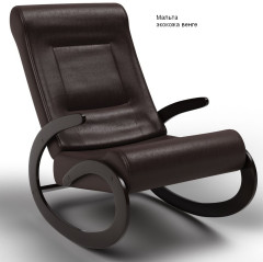 Кресло качалка Мальта экокожа венге КМ