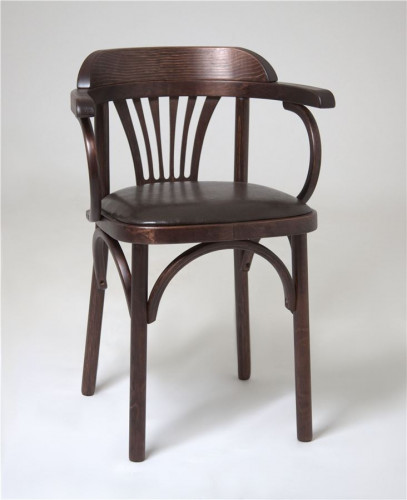 Стул Венский мягкий (темный тон, экокожа коричневая)