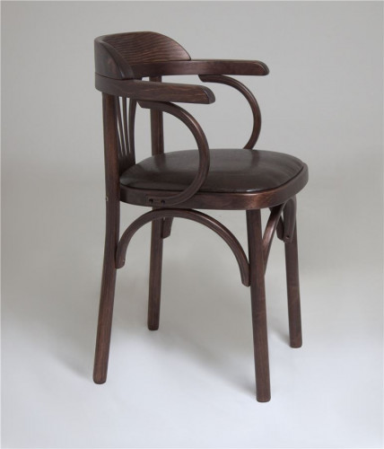 Стул Венский мягкий (темный тон, экокожа коричневая)