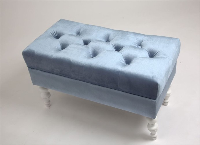 Банкетка Виктория (эмаль белая / 9 - небесно-голубой)