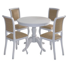 Стол "Эгина-2" (Белый/шпон бук) тип 2