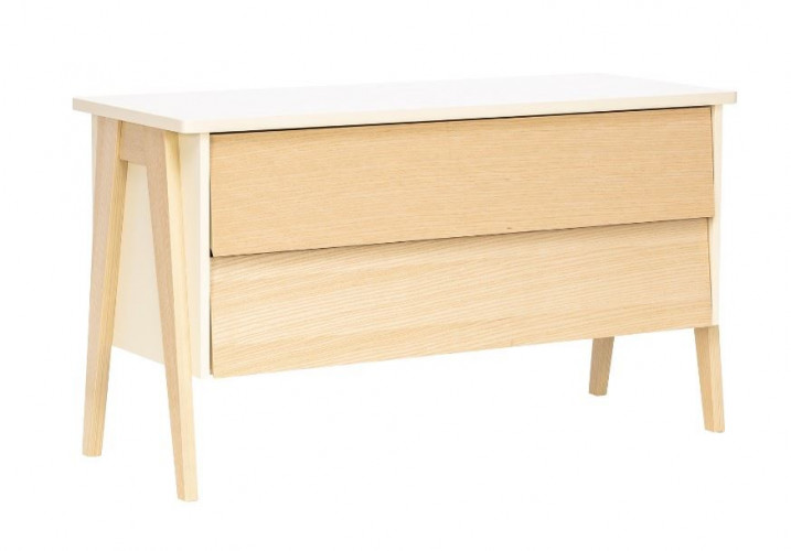 Комод "Сканди" 2 ящ. (Натуральное дерево/дуб шампань)