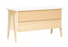 Комод "Сканди" 2 ящ. (Натуральное дерево/дуб шампань)