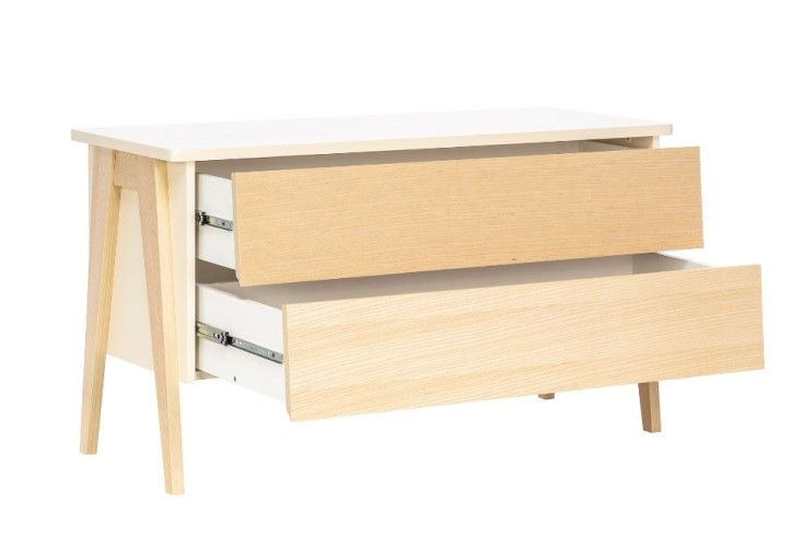 Комод "Сканди" 2 ящ. (Натуральное дерево/дуб шампань)