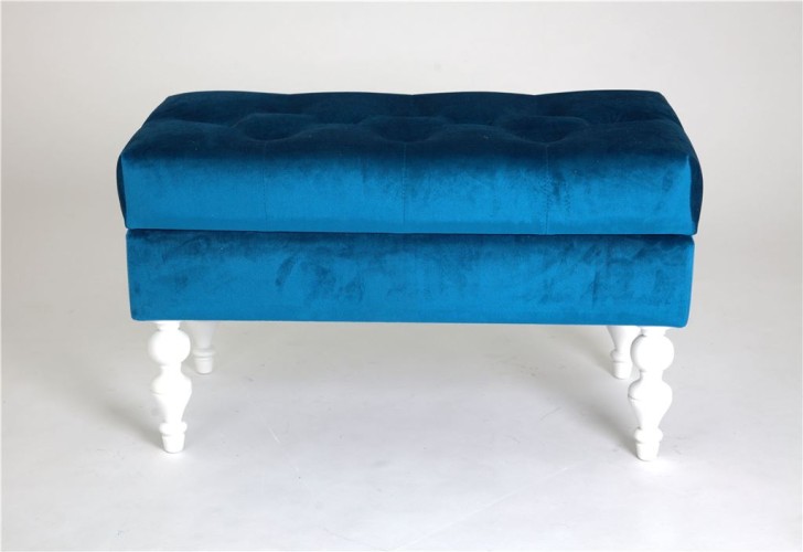 Банкетка Виктория (эмаль белая / 34 - королевский синий)