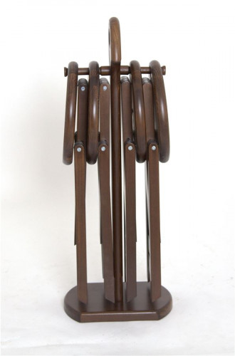 Комплект табуретов "Оливия"  (стойка + 4 табурета) Темный Орех