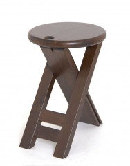 Комплект табуретов "Оливия" (стойка + 4 табурета) Темный Орех