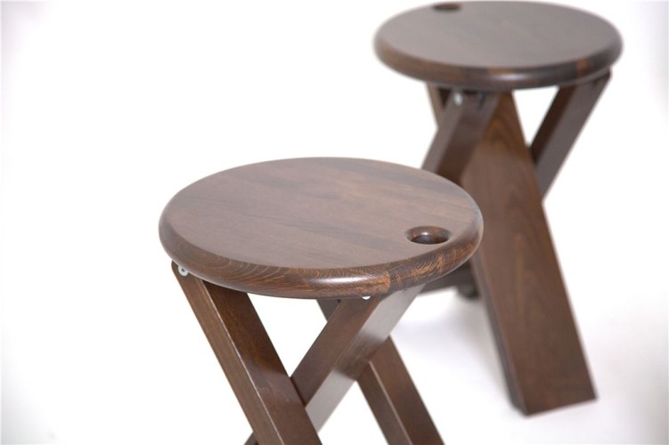 Комплект табуретов "Оливия"  (стойка + 4 табурета) Темный Орех