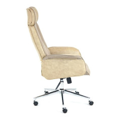 Кресло офисное «Charm» (Коричневый/бежевый экошерсть/кож/зам)