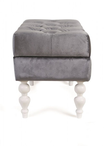 Банкетка Виктория (эмаль белая / 36 - голубовато-серый)