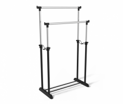Стойка для одежды SHT-WR 4150 (черный/черный муар/хром лак)