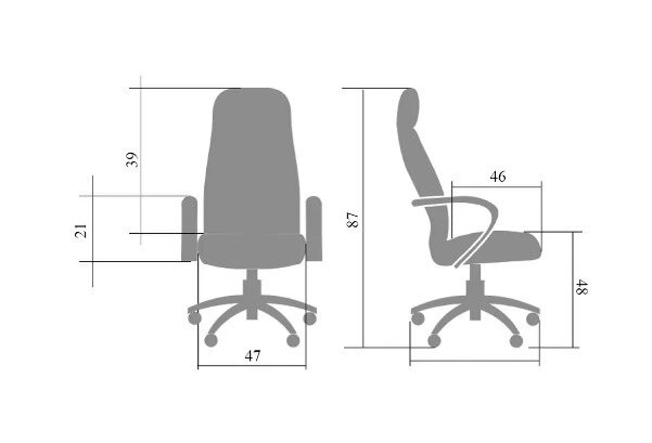 Стул офисный Джуно темный орех кожзам черный