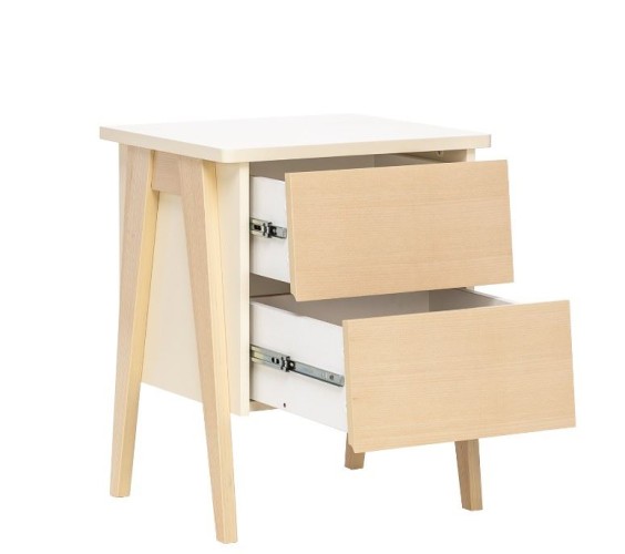Тумбочка "Сканди" 2 ящ. (Натуральное дерево/дуб шампань)