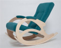 Кресло-качалка К-5 (беленый дуб / 29 - бирюзовый)