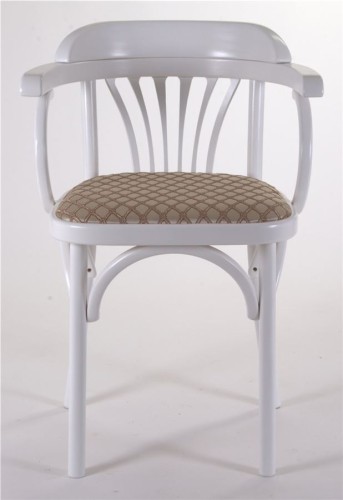 Стул Венский мягкий (эмаль белая, ткань 1 beige)