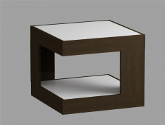 Стол журнальный 746 LS (Венге/Белое стекло)