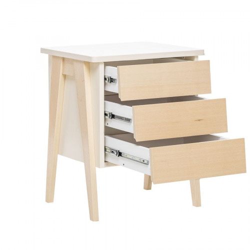 Тумбочка "Сканди" 3 ящ. (Натуральное дерево/дуб шампань)