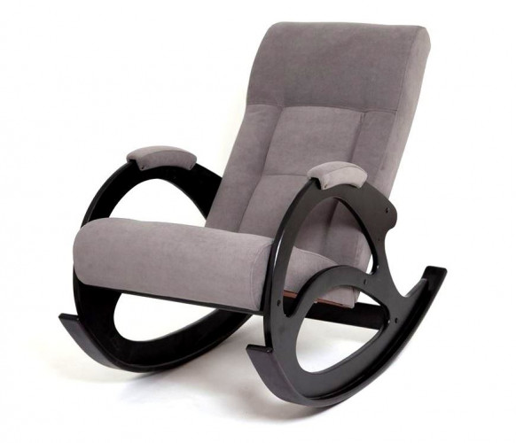 Кресло-качалка К-5 (венге / RS 15 - темно-серый)