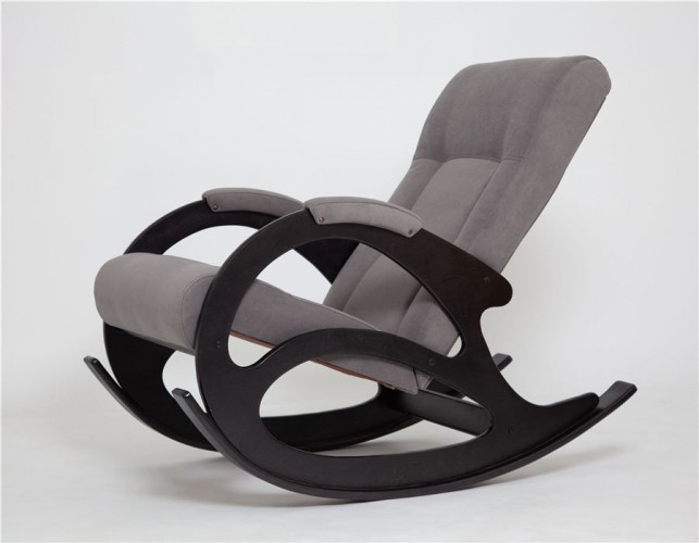 Кресло-качалка К-5 (венге / RS 15 - темно-серый)