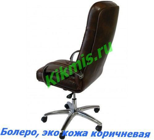 Кресло Болеро, эко кожа коричневая тг хром (CHAIRMAN 418)