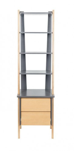 Этажерка "Сканди" с тумбой 2 ящ. (Дуб/серый ясень)