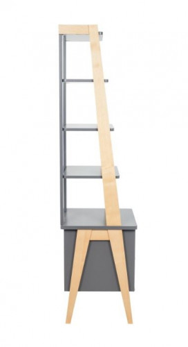 Этажерка "Сканди" с тумбой 2 ящ. (Дуб/серый ясень)