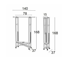 Вешалка-штанга для одежды Arredamenti - GIULYUS CHERRY (Вишня) Arredamenti Италия